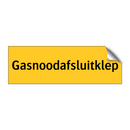 Gasnoodafsluitklep