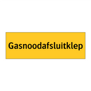 Gasnoodafsluitklep