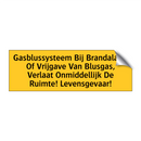 Gasblussysteem Bij Brandalarm Of Vrijgave Van Blusgas, /.../