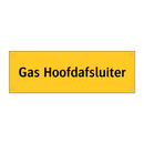 Gas Hoofdafsluiter
