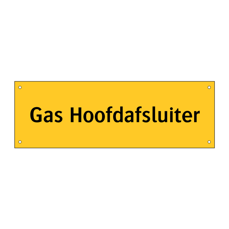 Gas Hoofdafsluiter