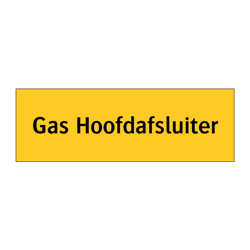 Gas Hoofdafsluiter