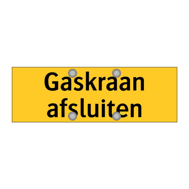 Gaskraan afsluiten