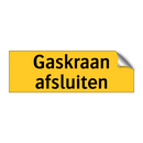 Gaskraan afsluiten