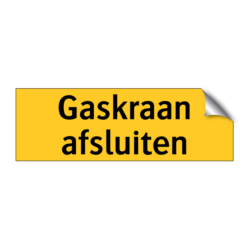 Gaskraan afsluiten