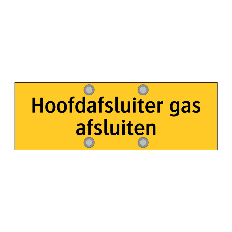 Hoofdafsluiter gas afsluiten