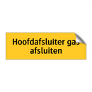Hoofdafsluiter gas afsluiten