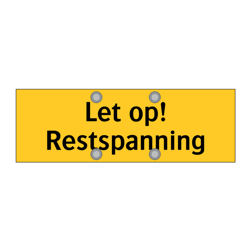 Let op! Restspanning