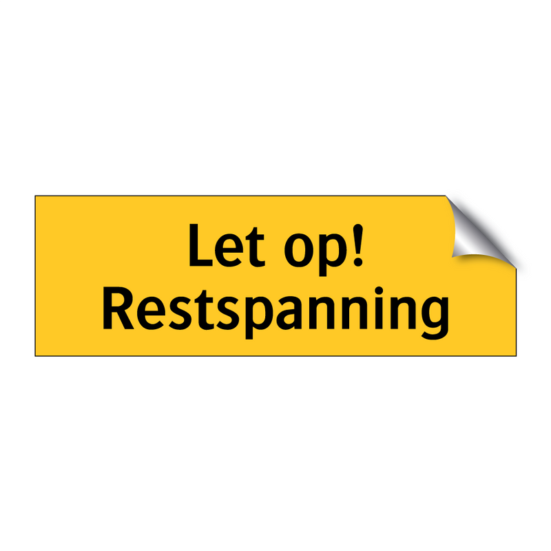 Let op! Restspanning