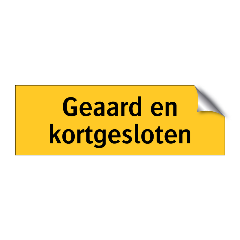 Geaard en kortgesloten