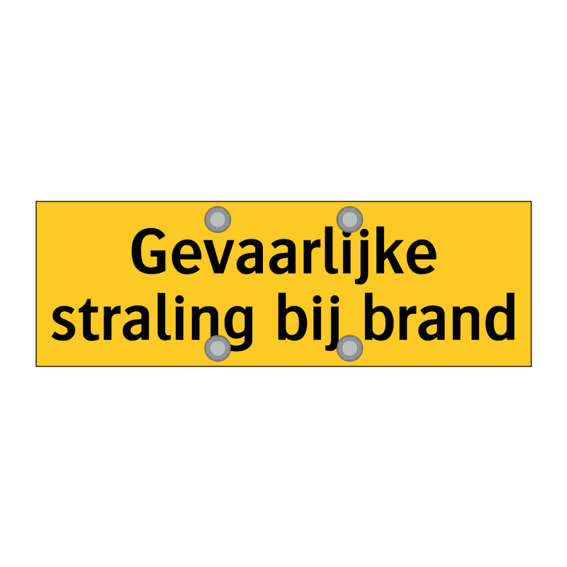 Gevaarlijke straling bij brand
