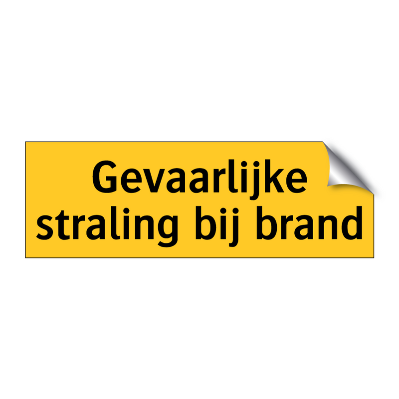 Gevaarlijke straling bij brand