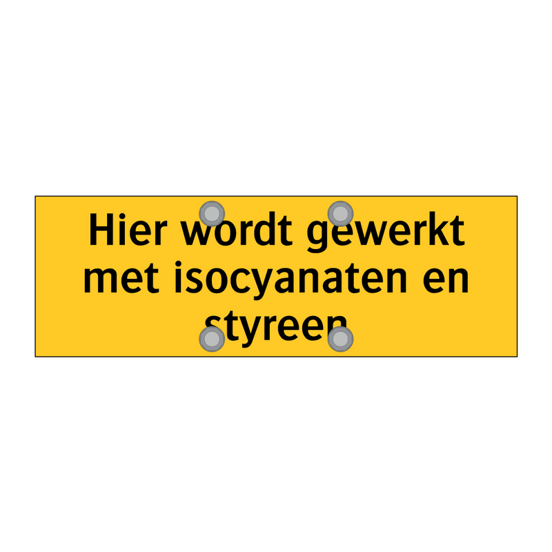 Hier wordt gewerkt met isocyanaten en styreen