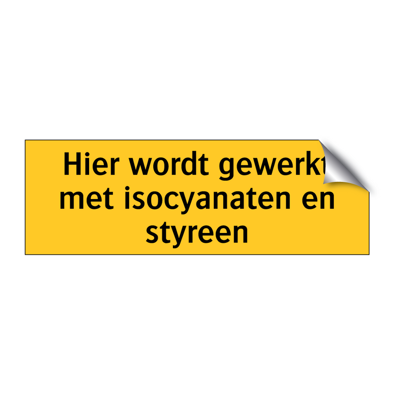 Hier wordt gewerkt met isocyanaten en styreen