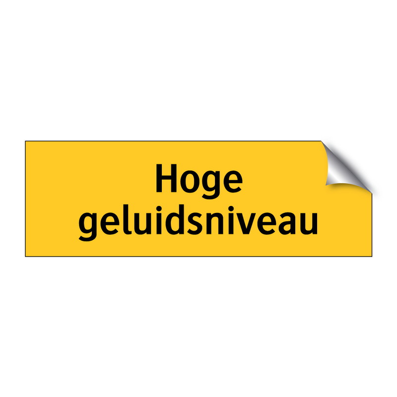 Hoge geluidsniveau