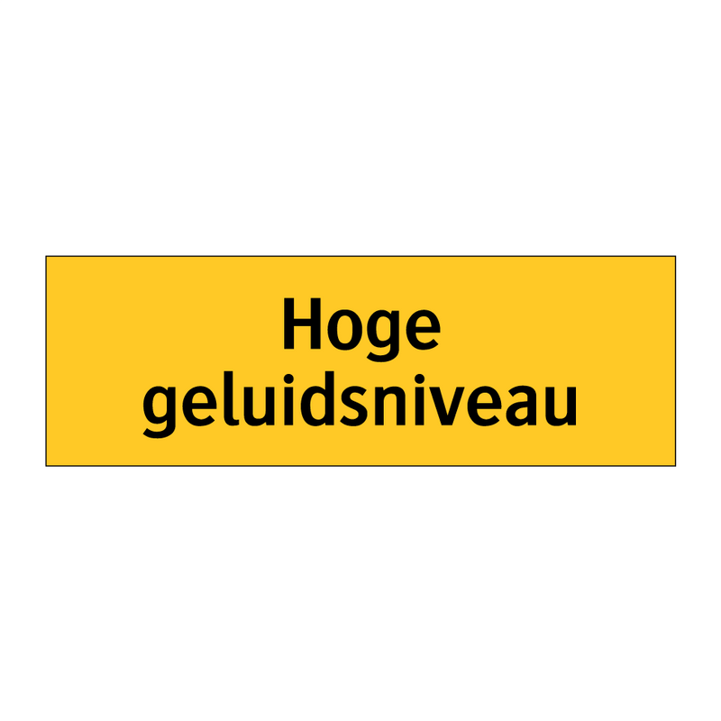Hoge geluidsniveau