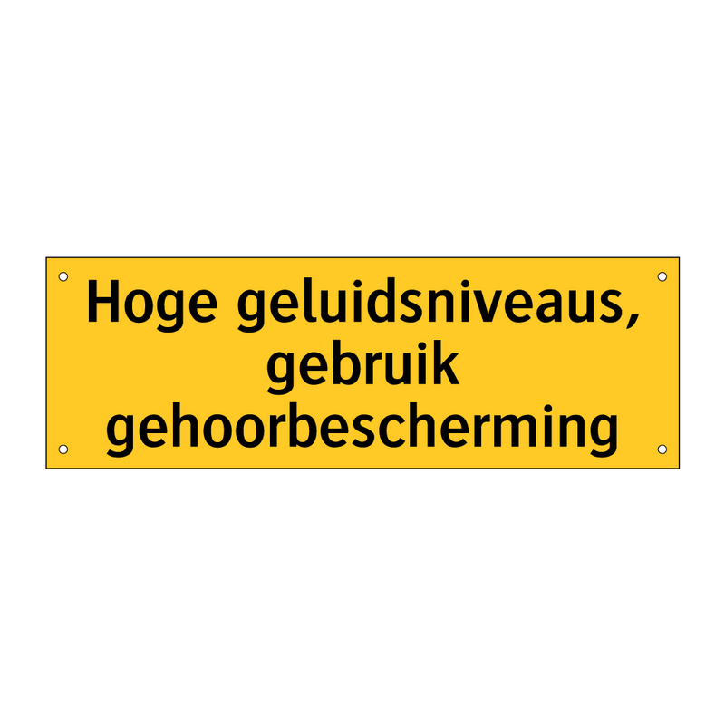 Hoge geluidsniveaus, gebruik gehoorbescherming