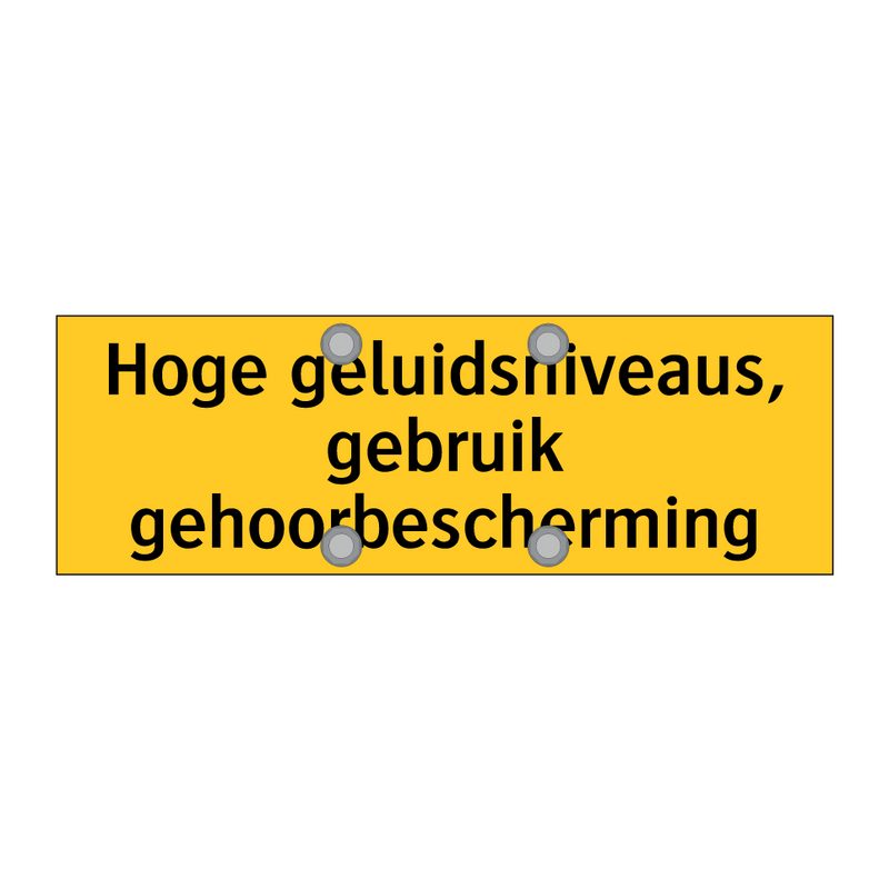 Hoge geluidsniveaus, gebruik gehoorbescherming