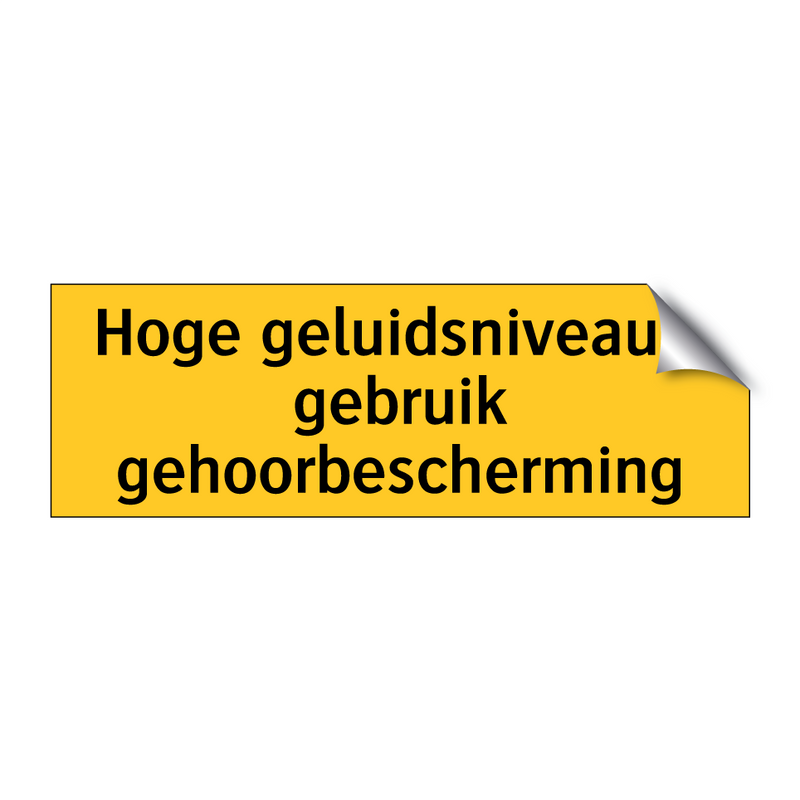 Hoge geluidsniveaus, gebruik gehoorbescherming