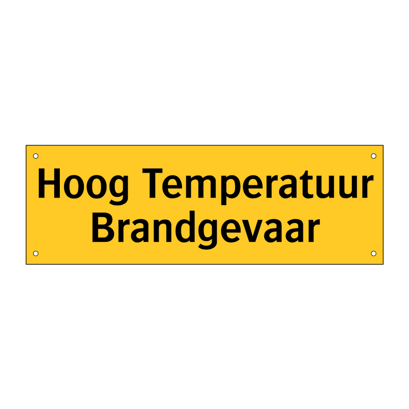 Hoog Temperatuur Brandgevaar