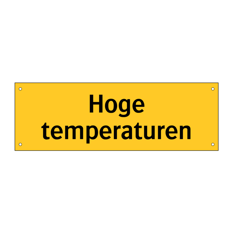 Hoge temperaturen