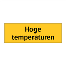 Hoge temperaturen
