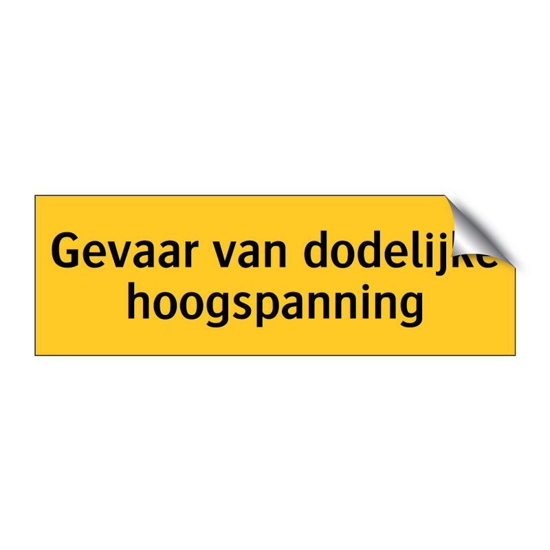 Gevaar van dodelijke hoogspanning