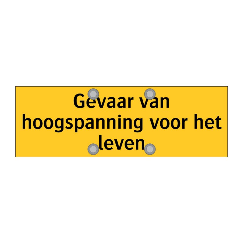 Gevaar van hoogspanning voor het leven