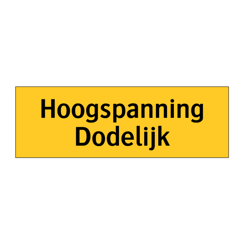 Hoogspanning Dodelijk