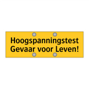 Hoogspanningstest Gevaar voor Leven!