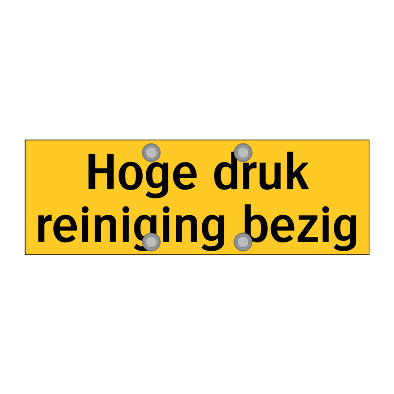 Hoge druk reiniging bezig