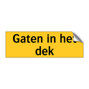 Gaten in het dek