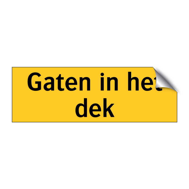 Gaten in het dek