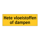 Hete vloeistoffen of dampen