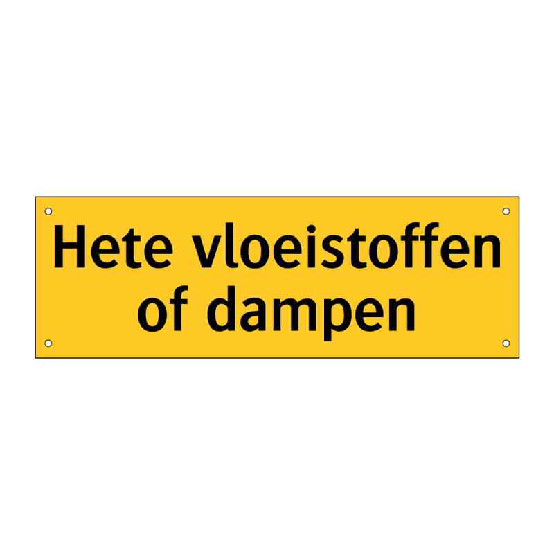 Hete vloeistoffen of dampen