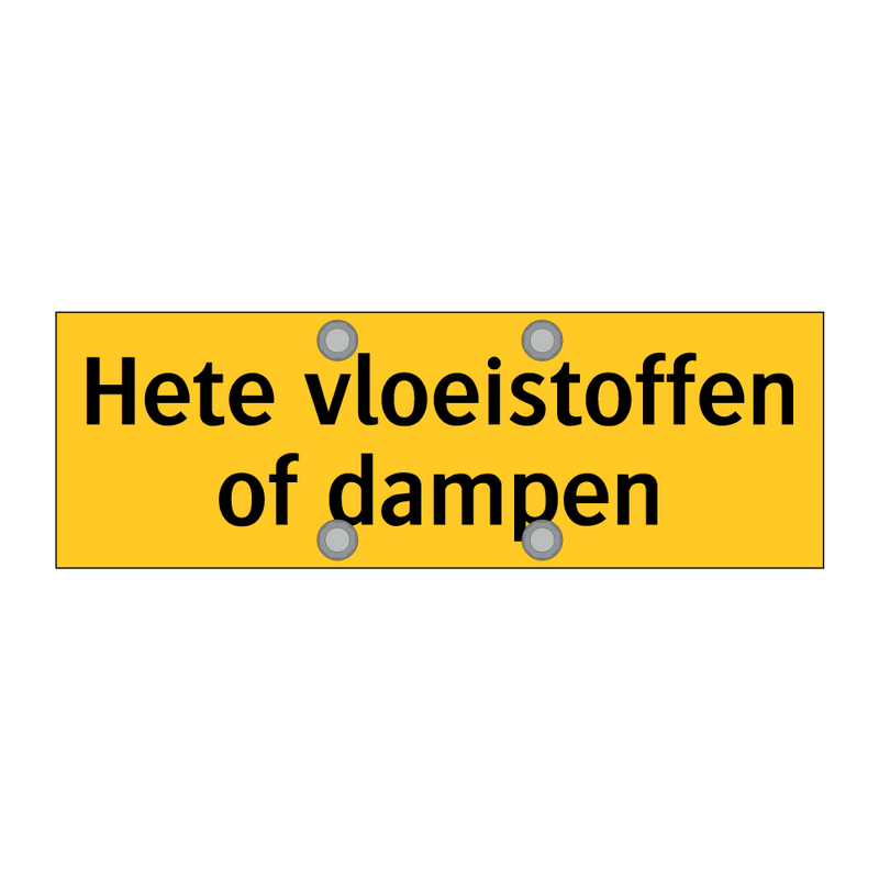 Hete vloeistoffen of dampen
