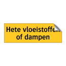 Hete vloeistoffen of dampen