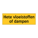 Hete vloeistoffen of dampen