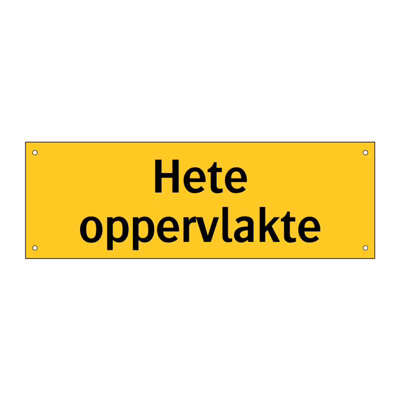 Hete oppervlakte