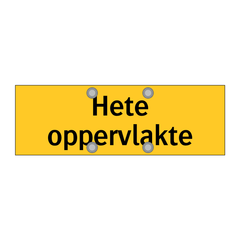 Hete oppervlakte