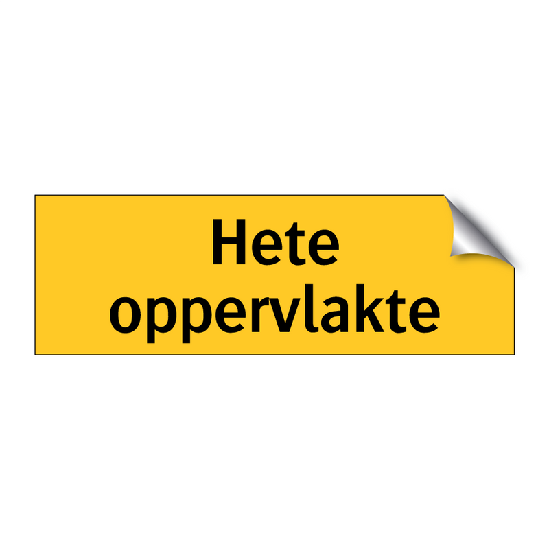 Hete oppervlakte
