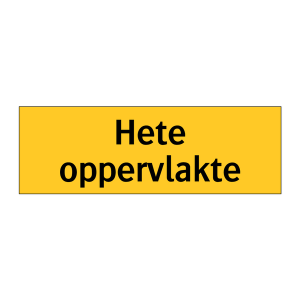Hete oppervlakte