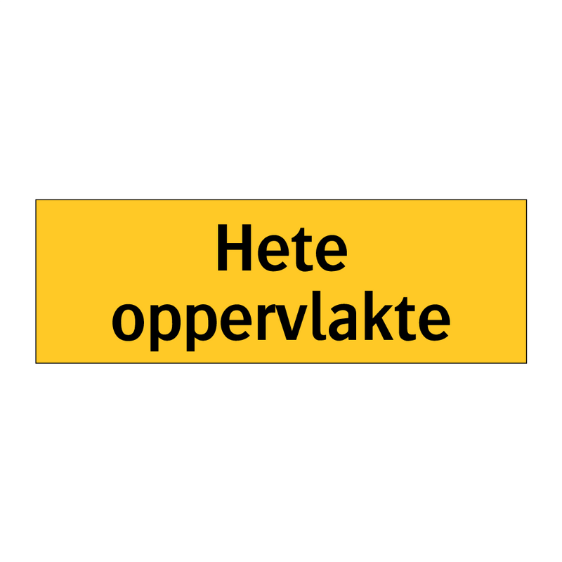 Hete oppervlakte