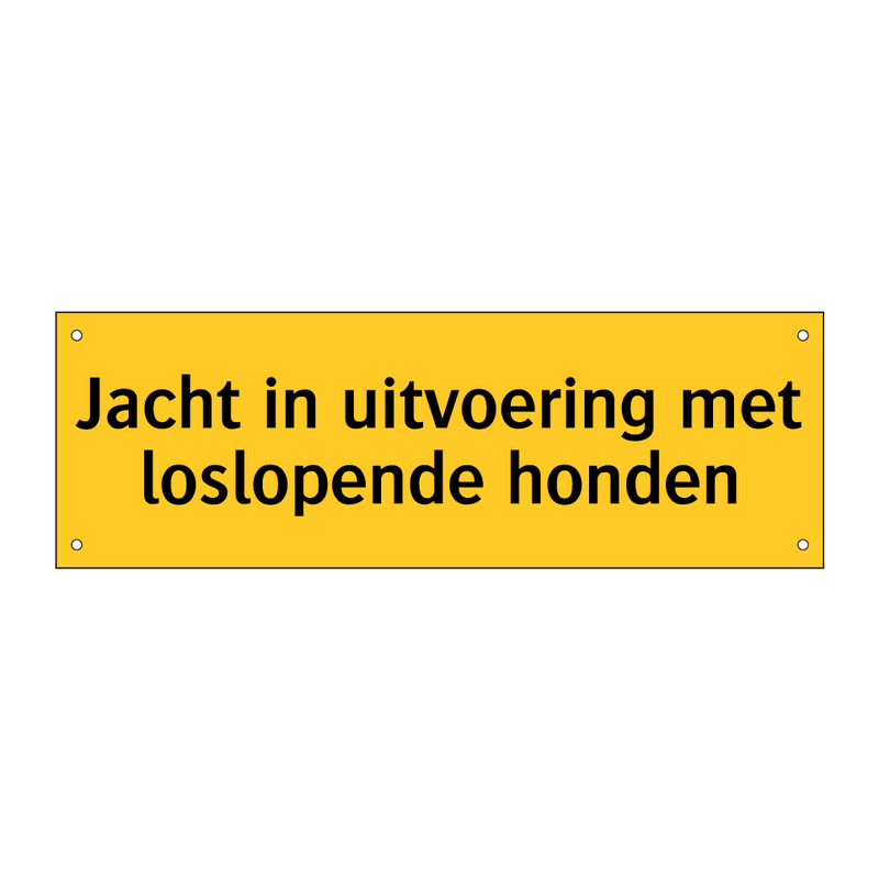 Jacht in uitvoering met loslopende honden
