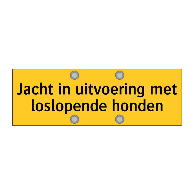 Jacht in uitvoering met loslopende honden