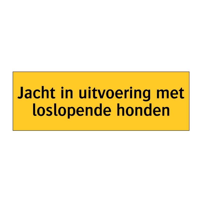 Jacht in uitvoering met loslopende honden