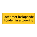 Jacht met loslopende honden in uitvoering