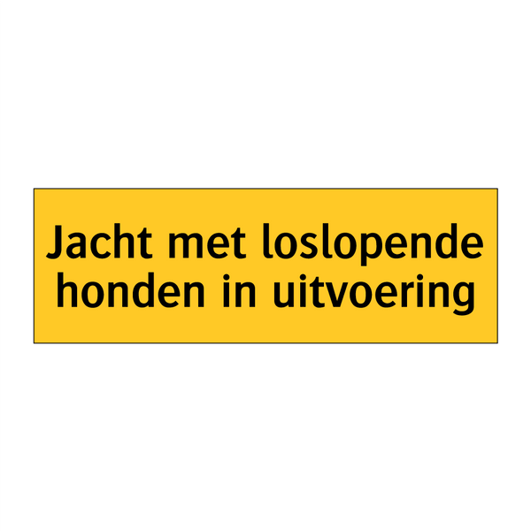 Jacht met loslopende honden in uitvoering