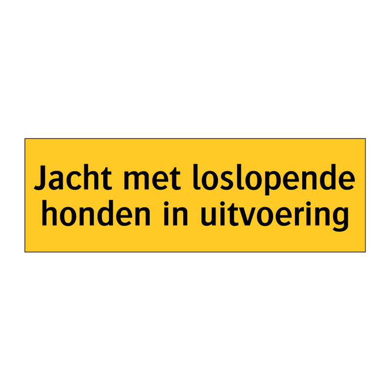 Jacht met loslopende honden in uitvoering
