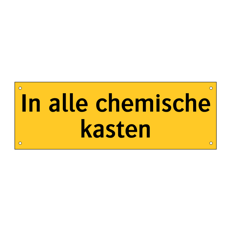 In alle chemische kasten